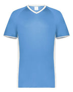Augusta Sportswear Men's Cutter V-Neck Jersey (Part 1 of 2) - Columbia Blue/ White