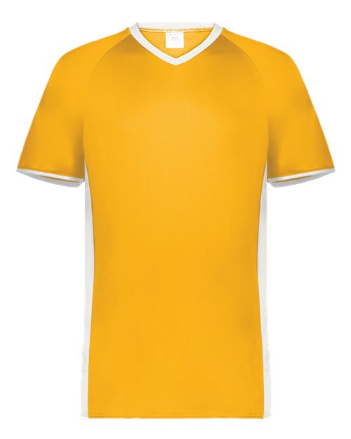 Augusta Sportswear Men's Cutter V-Neck Jersey (Part 1 of 2) - Gold/ White