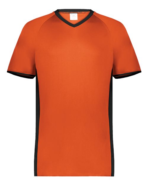 Augusta Sportswear Men's Cutter V-Neck Jersey (Part 1 of 2) - Orange/ Black