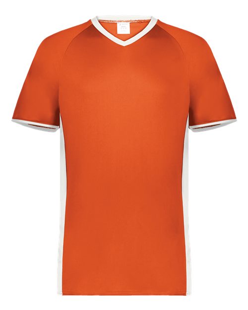 Augusta Sportswear Men's Cutter V-Neck Jersey (Part 1 of 2) - Orange/ White