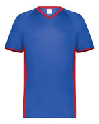 Augusta Sportswear Men's Cutter V-Neck Jersey (Part 1 of 2) - Royal/ Scarlet
