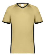 Augusta Sportswear Men's Cutter V-Neck Jersey (Part 2 of 2) - Vegas Gold/ Black