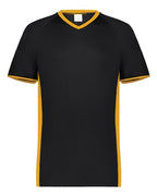 Augusta Sportswear Youth Cutter V-Neck Jersey - Black/ Gold