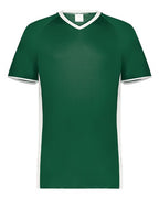 Augusta Sportswear Youth Cutter V-Neck Jersey - Dark Green/ White