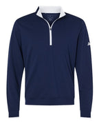 Adidas Men's Performance Lightweight Quarter-Zip Pullover - Collegiate Navy/ White