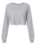 BELLA + CANVAS Women's FWD Fashion Crop Long Sleeve Tee - Athletic Heather