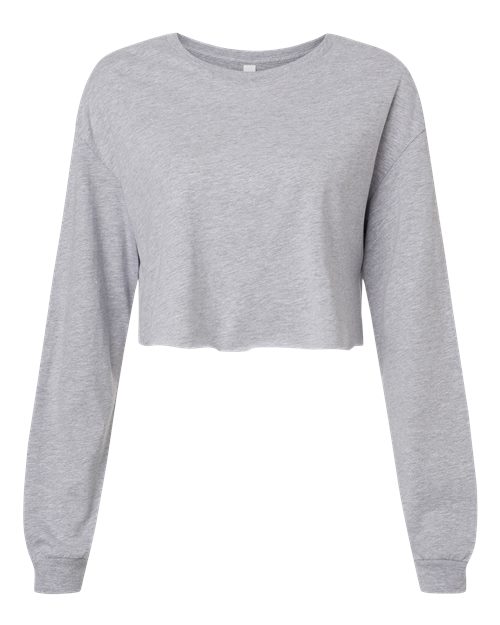 BELLA + CANVAS Women's FWD Fashion Crop Long Sleeve Tee - Athletic Heather