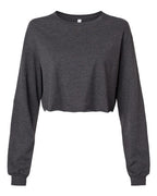 BELLA + CANVAS Women's FWD Fashion Crop Long Sleeve Tee - Dark Grey Heather