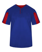 Alleson Athletic Men's Striker Placket (Part 2 of 2) - Royal/ Red