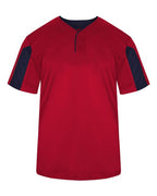 Alleson Athletic Men's Striker Placket (Part 1 of 2) - Red/ Navy