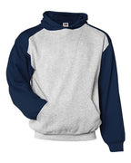 Badger Youth Sport Athletic Fleece Hooded Sweatshirt - Oxford/ Navy