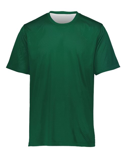 Augusta Sportswear Youth Mesh Reversible Jersey - Dark Green/ White