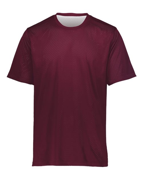 Augusta Sportswear Youth Mesh Reversible Jersey - Maroon/ White