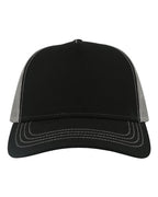 Atlantis Headwear Sustainable Canvas Cap - Black/ Grey