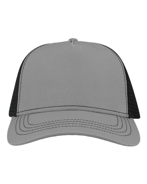Atlantis Headwear Sustainable Canvas Cap - Grey/ Black