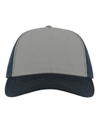 Atlantis Headwear Sustainable Canvas Cap - Grey/ Navy