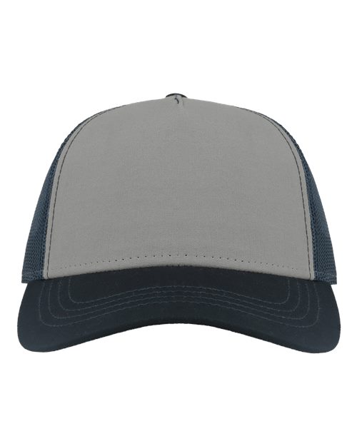 Atlantis Headwear Sustainable Canvas Cap - Grey/ Navy