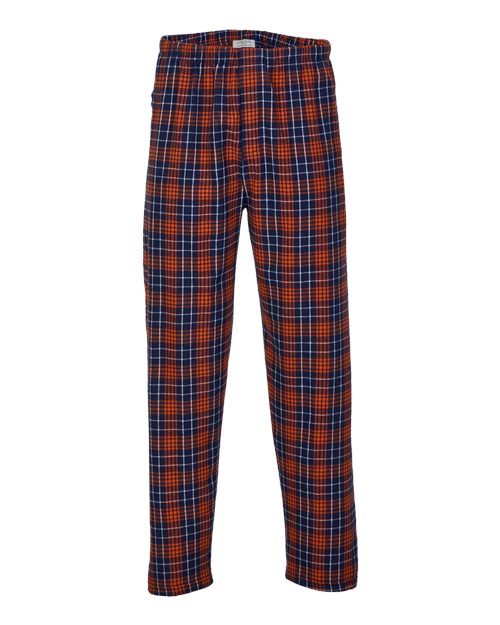 Boxercraft Men's Harley Flannel Pants (Part 3 of 5) - Navy/ Orange Plaid