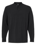 Adidas Men's Henley Long Sleeve T-Shirt - Black