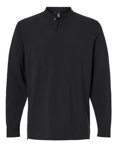 Adidas Men's Henley Long Sleeve T-Shirt - Black