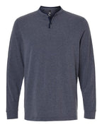 Adidas Men's Henley Long Sleeve T-Shirt - Collegiate Navy Melange