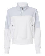 Adidas Women's Fleece Quarter-Zip Pullover - Halo Blue