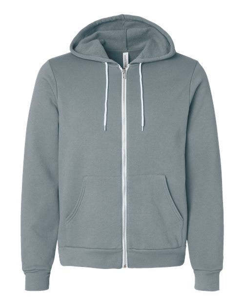 BELLA + CANVAS Unisex Sponge Fleece Full-Zip Hoodie Sweatshirt (Part 1 of 3) - Blue Storm