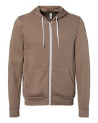BELLA + CANVAS Unisex Sponge Fleece Full-Zip Hoodie Sweatshirt (Part 3 of 3) - Vintage Brown