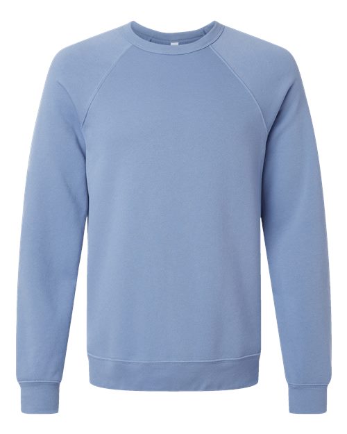 BELLA + CANVAS Unisex Sponge Fleece Raglan Crewneck Sweatshirt (Part 2 of 3) - Lavender Blue