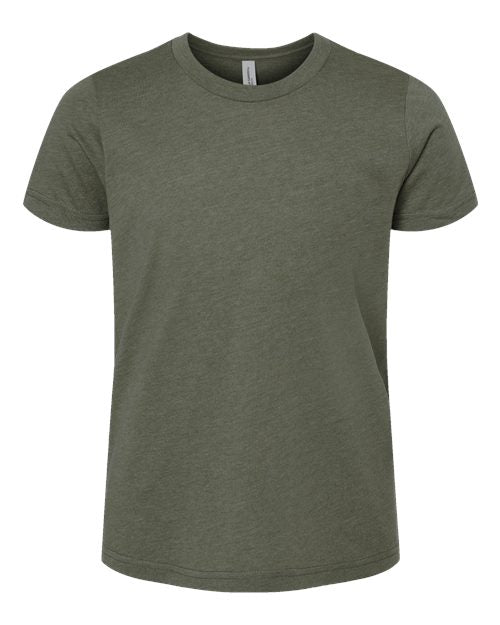 BELLA + CANVAS Youth CVC Jersey Tee (Part 1 of 2) - Heather Military Green