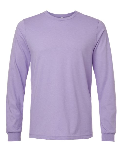 BELLA + CANVAS Heather CVC Long Sleeve Tee (Part 1 of 3) - Heather Dark Lavender