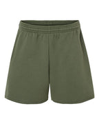 BELLA + CANVAS Women's Cutoff Shorts - Military Green