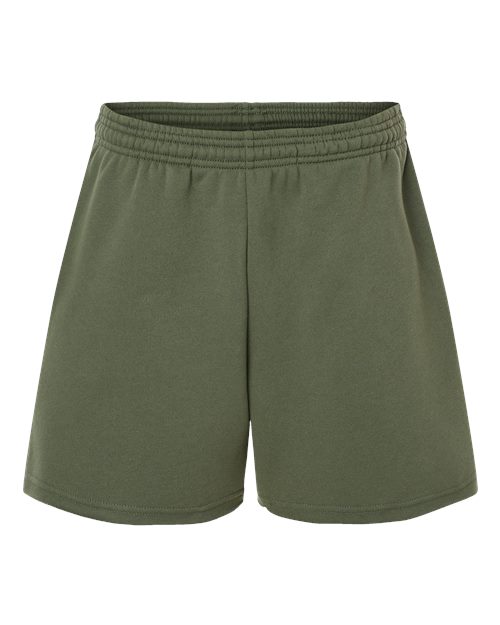 BELLA + CANVAS Women's Cutoff Shorts - Military Green