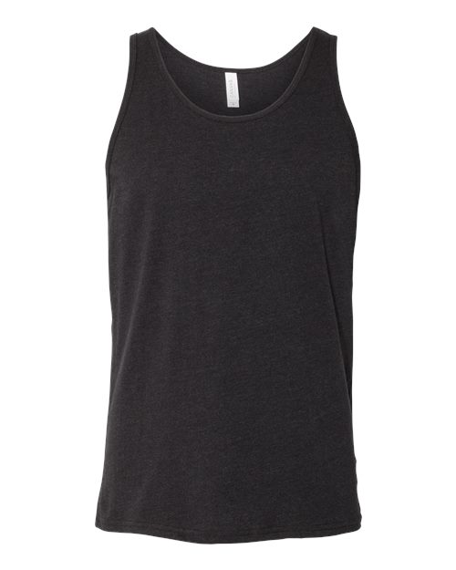 BELLA + CANVAS Unisex Heather CVC Tank - Black Heather