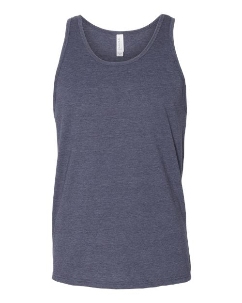 BELLA + CANVAS Unisex Heather CVC Tank - Heather Navy