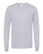 BELLA + CANVAS Youth Heather CVC Long Sleeve Tee - Athletic Heather