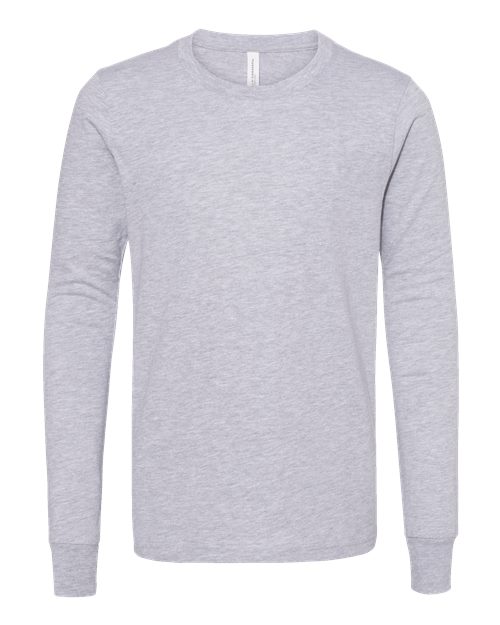 BELLA + CANVAS Youth Heather CVC Long Sleeve Tee - Athletic Heather