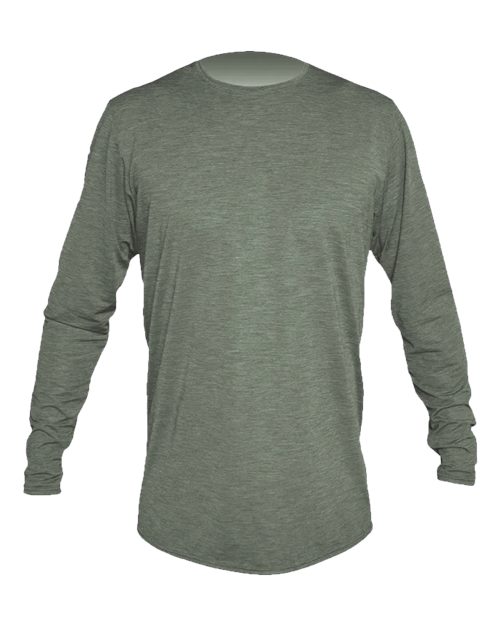 ANETIK Men's Low Pro Tech Long Sleeve T-Shirt - Dark Olive Heathered