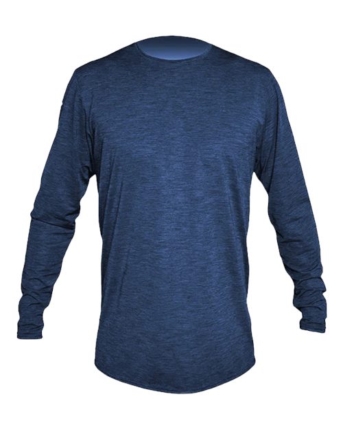 ANETIK Men's Low Pro Tech Long Sleeve T-Shirt - Navy Heathered