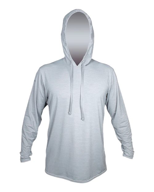 ANETIK Men's Low Pro Tech Hooded Long Sleeve T-Shirt - Alloy Heathered