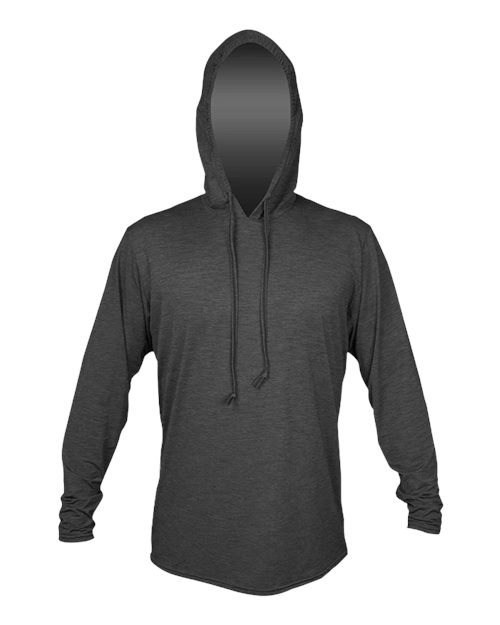 ANETIK Men's Low Pro Tech Hooded Long Sleeve T-Shirt - Charcoal Heathered