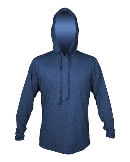 ANETIK Men's Low Pro Tech Hooded Long Sleeve T-Shirt - Navy Heathered