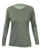 ANETIK Women's Breeze Tech Long Sleeve T-Shirt - Dark Olive Heathered