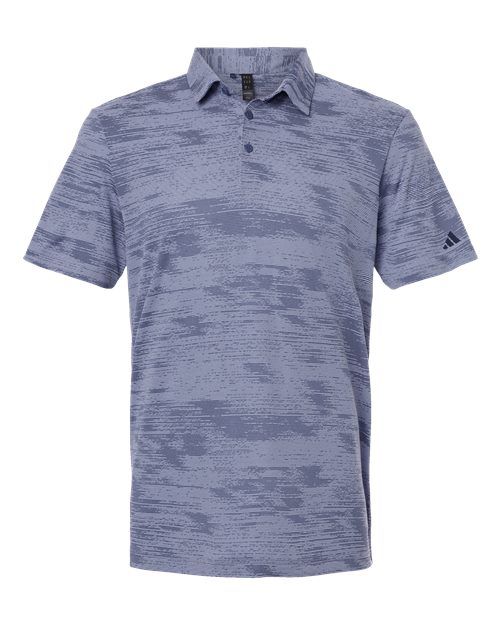 Adidas Men's Ultimate365 Textured Stripe Polo - Blue Spark/ Preloved Ink