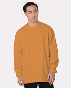Bayside Men's USA-Made Heavyweight Waffle Knit Thermal - Caramel Brown