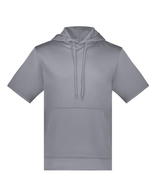 Augusta Sportswear Unisex Fleece Short Sleeve Hooded Pullover - Graphite