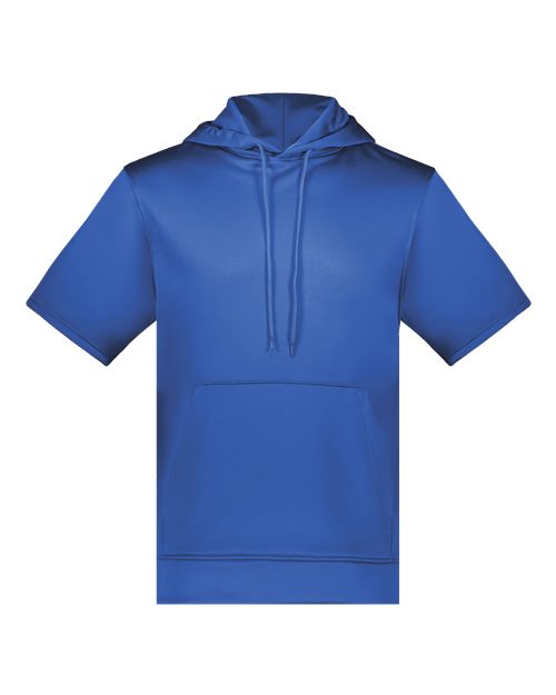 Augusta Sportswear Unisex Fleece Short Sleeve Hooded Pullover - Royal