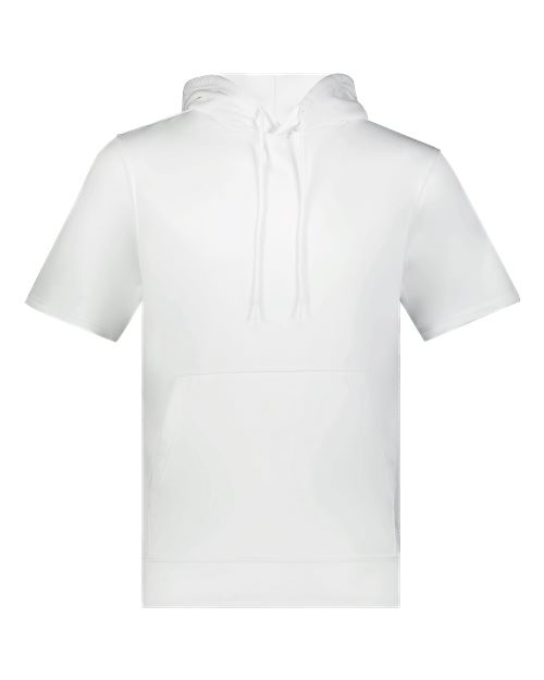 Augusta Sportswear Unisex Fleece Short Sleeve Hooded Pullover - White