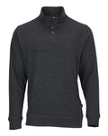 Boxercraft Men's French Terry Button Pullover - Charcoal Heather
