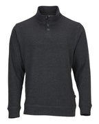 Boxercraft Men's French Terry Button Pullover - Charcoal Heather